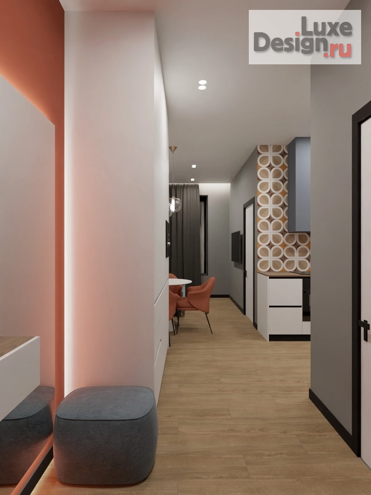 Дизайн интерьера однокомнатной квартиры "Студия в СПб, ставшая евродвушкой" (фото 5)