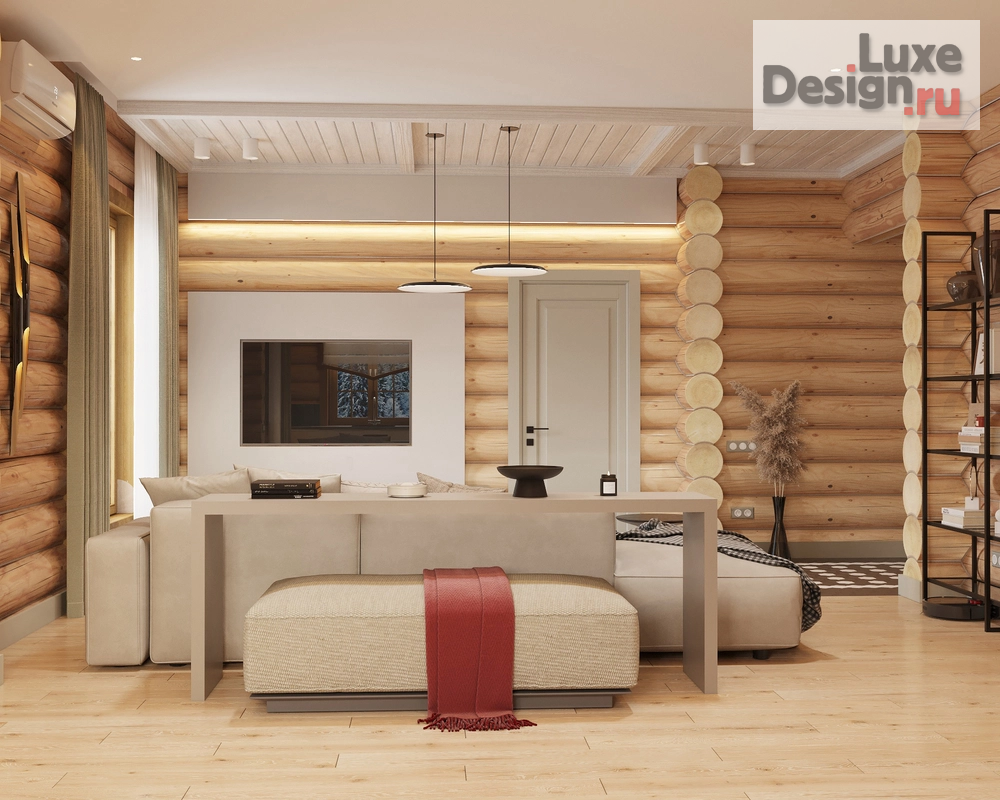 Дизайн интерьера частного дома "Дизайн проект дома из рубленного бревна" (фото 8)