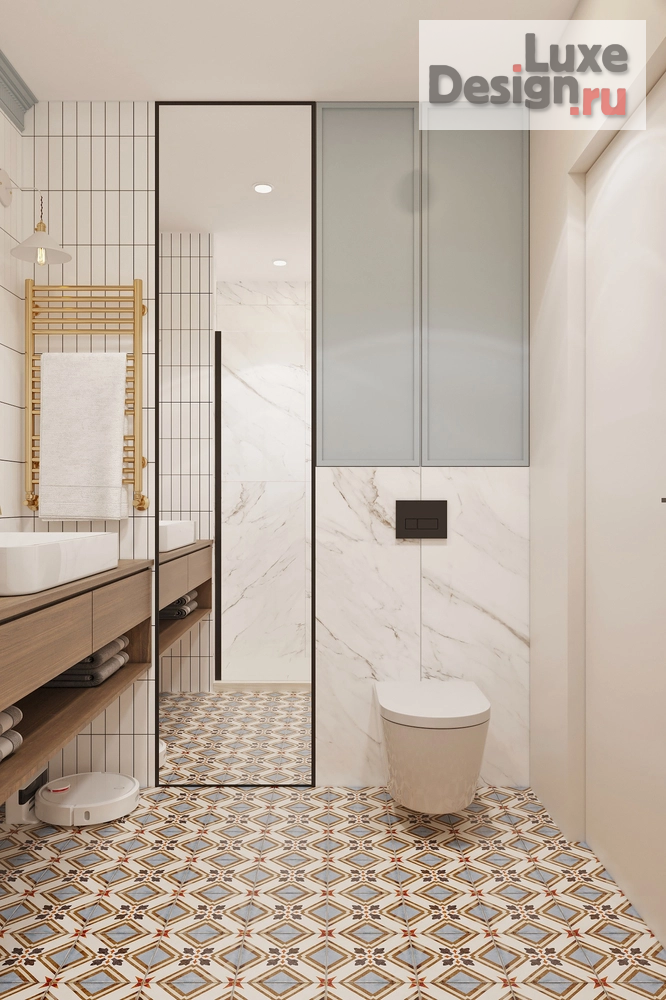 Дизайн интерьера квартиры "Дизайн проект квартиры с элементами стиля mid-century modern." (фото 11)