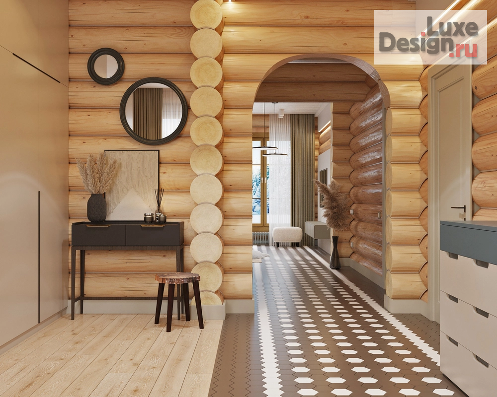 Дизайн интерьера частного дома "Дизайн проект дома из рубленного бревна" (фото 3)
