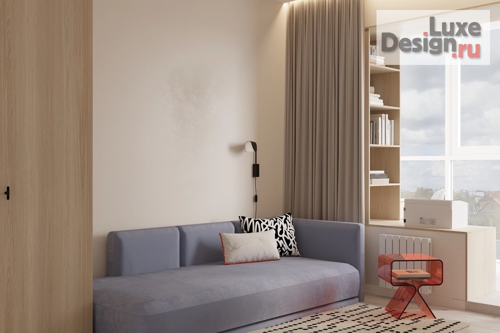 Дизайн интерьера трехкомнатной квартиры "Проект квартиры, площадью 88 кв. м для семьи с двумя сыновьями." (фото 23)