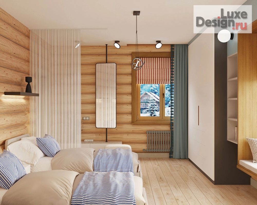 Дизайн интерьера частного дома "Дизайн проект дома из рубленного бревна" (фото 21)