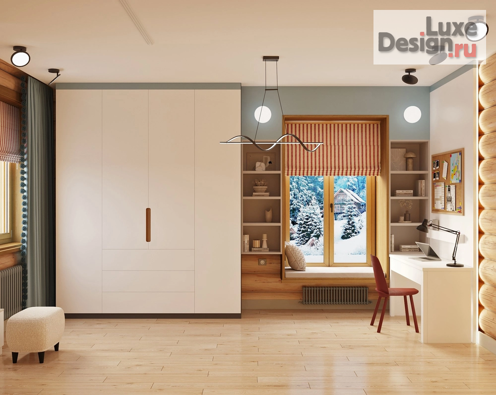 Дизайн интерьера частного дома "Дизайн проект дома из рубленного бревна" (фото 22)