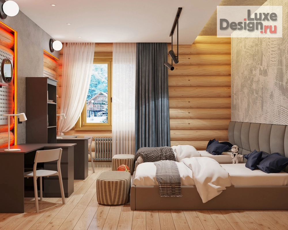 Дизайн интерьера частного дома "Дизайн проект дома из рубленного бревна" (фото 25)