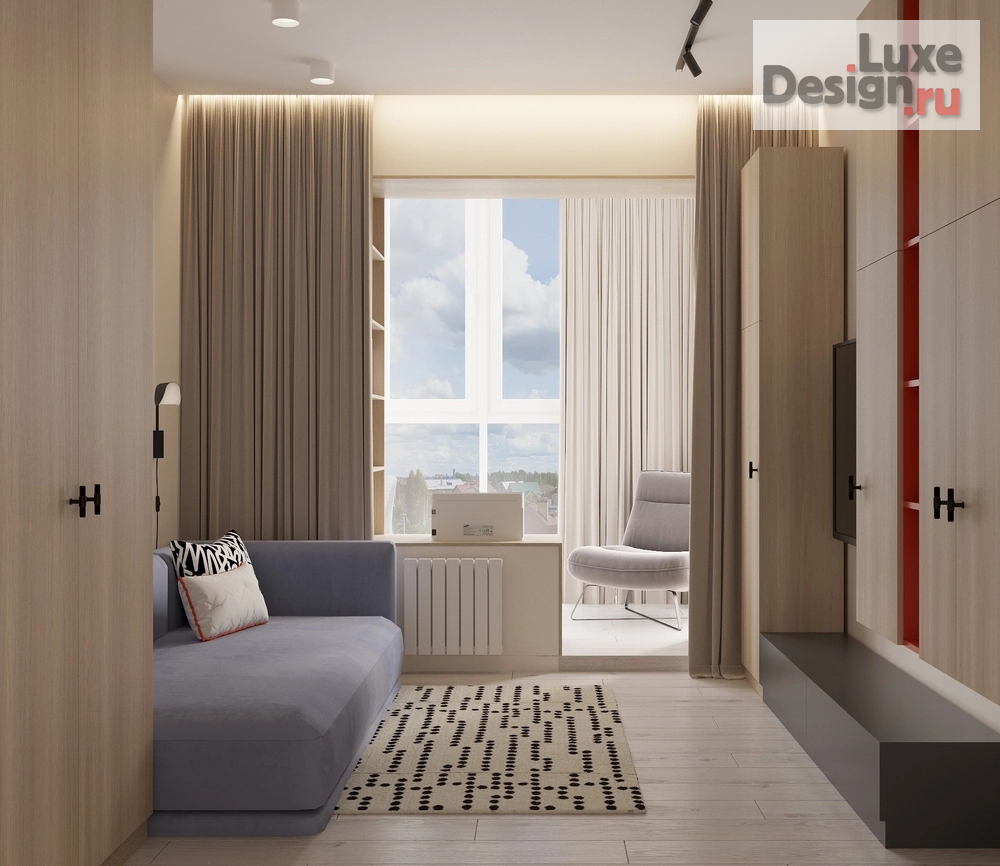 Дизайн интерьера трехкомнатной квартиры "Проект квартиры, площадью 88 кв. м для семьи с двумя сыновьями." (фото 24)