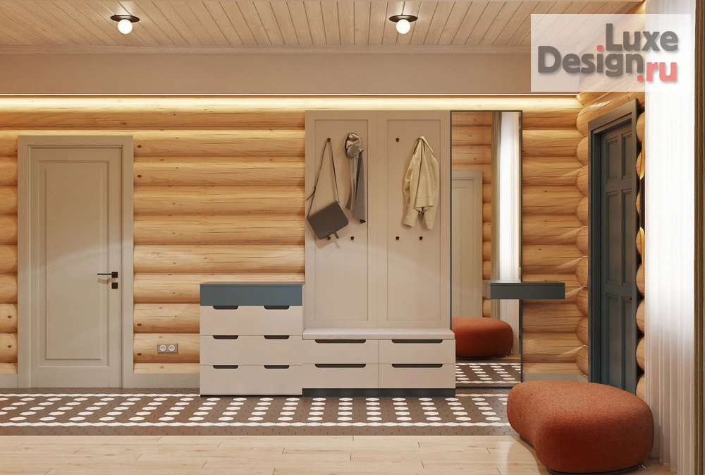 Дизайн интерьера частного дома "Дизайн проект дома из рубленного бревна" (фото 5)