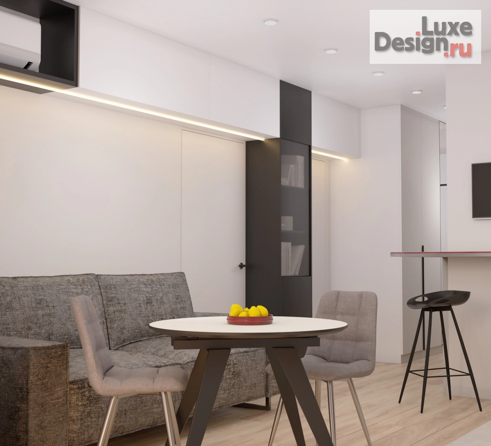 Дизайн интерьера двухкомнатной квартиры "Дизайн проект 2-х комнатной квартиры "СОЛНЕЧНЫЙ ЗАКАТ"" (фото 6)