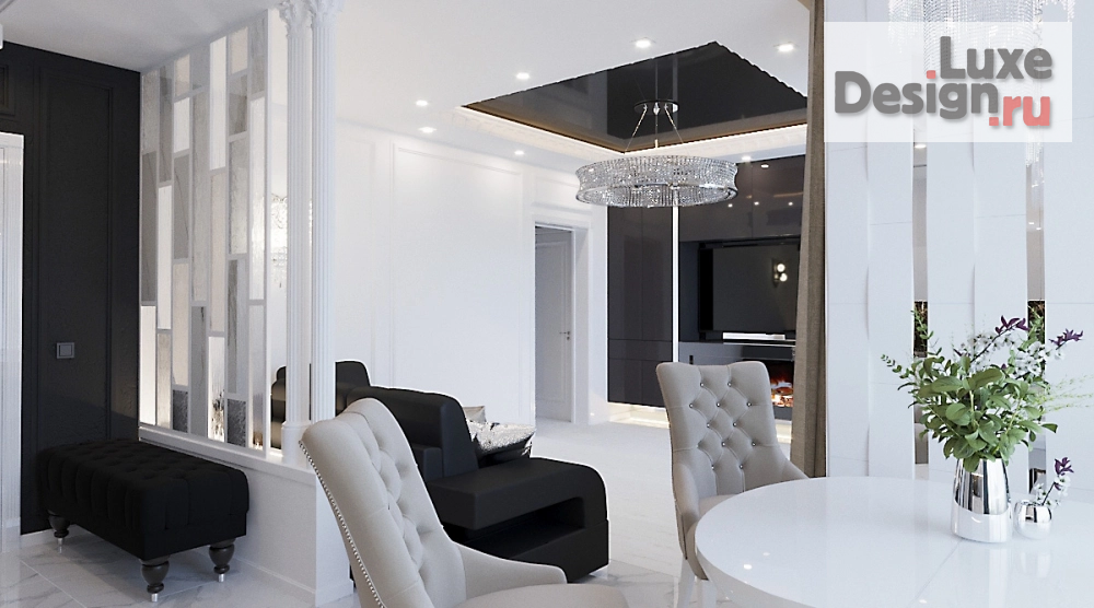 Дизайн интерьера трехкомнатной квартиры "Квартира в стиле ар-деко" (фото 4)