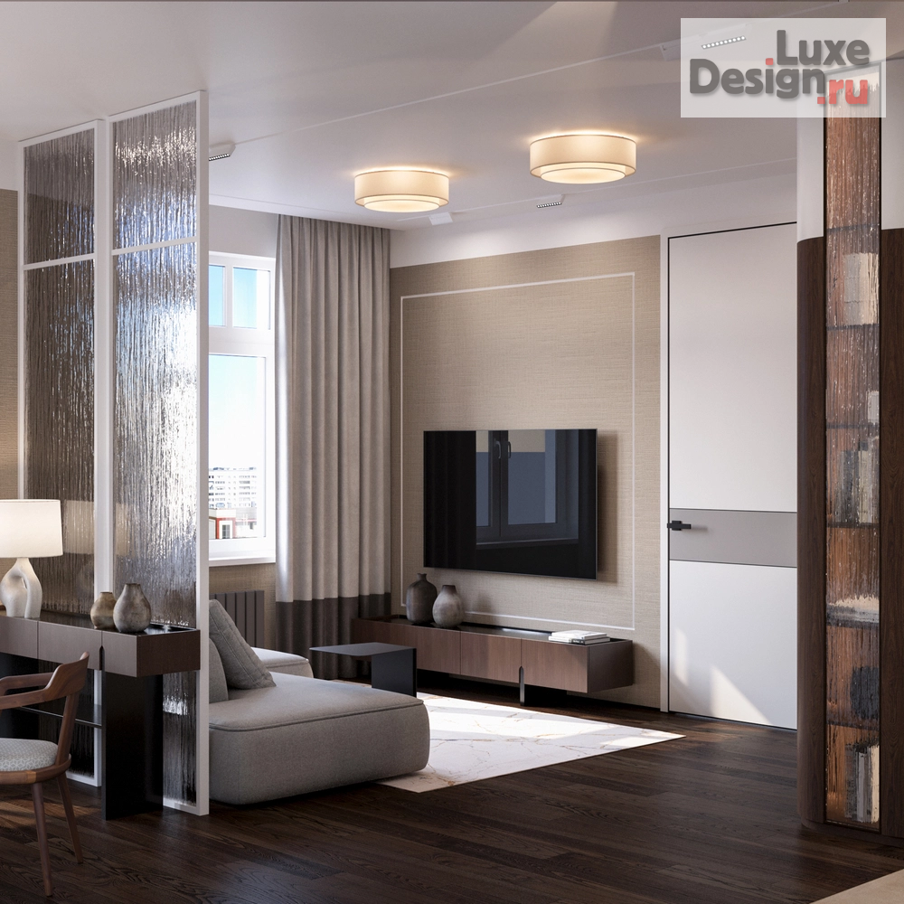 Дизайн интерьера трехкомнатной квартиры "Трёхкомнатная квартира в ЖК Булычёв" (фото 1)