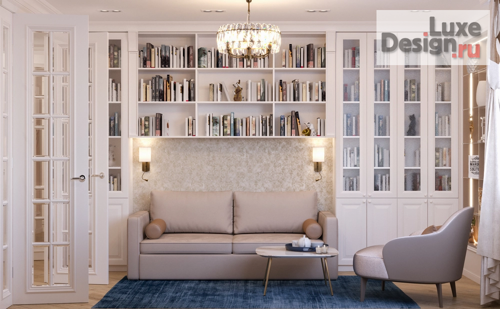 Дизайн интерьера трехкомнатной квартиры "Трёхкомнатная квартира в классическом стиле" (фото 3)