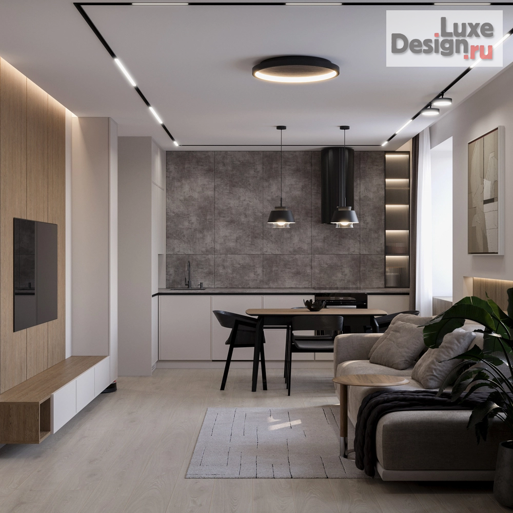 Дизайн интерьера трехкомнатной квартиры "Трёхкомнатная квартира в современном стиле " (фото 3)