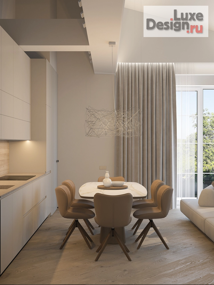 Дизайн интерьера трехкомнатной квартиры "Интерьер трёхкомнатной квартиры в строгом минимализме " (фото 18)