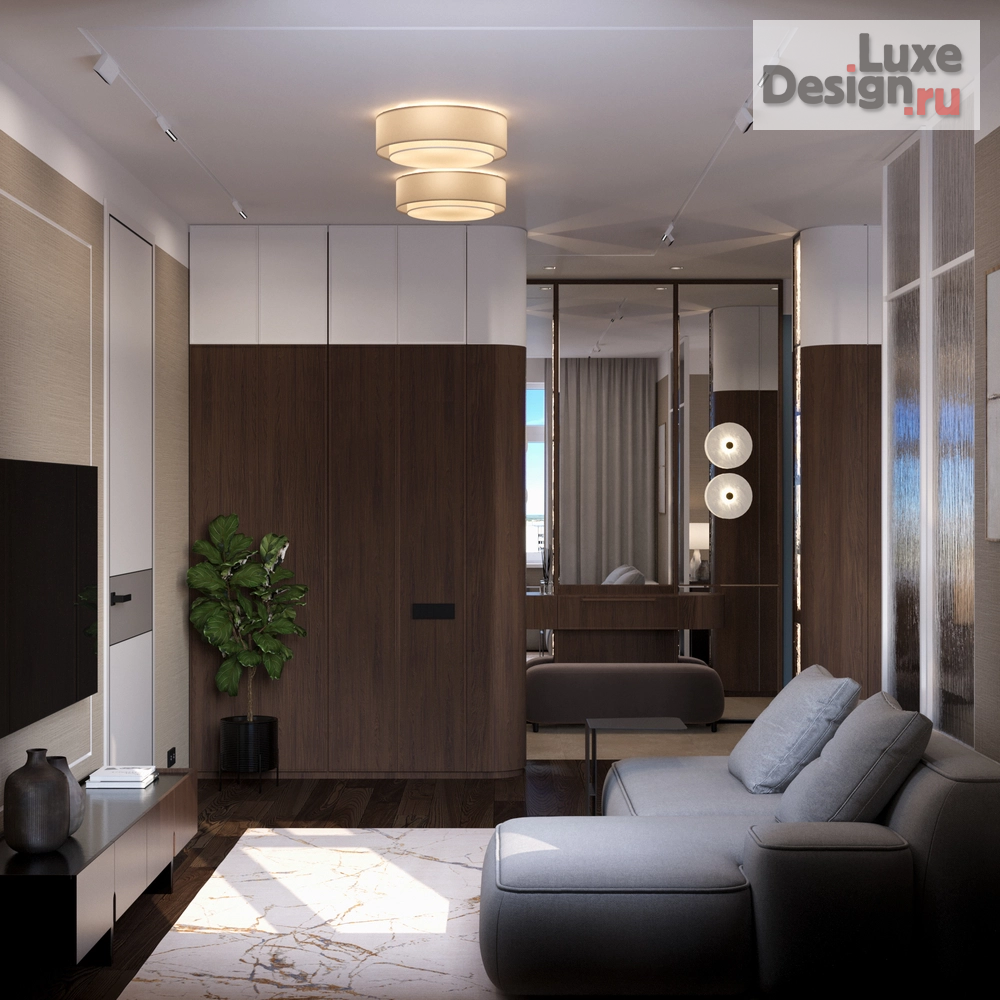 Дизайн интерьера трехкомнатной квартиры "Трёхкомнатная квартира в ЖК Булычёв" (фото 2)