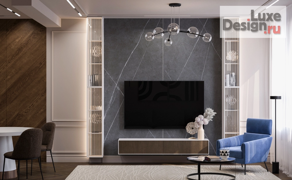 Дизайн интерьера трехкомнатной квартиры "Трёхкомнатная квартира в современном стиле" (фото 2)