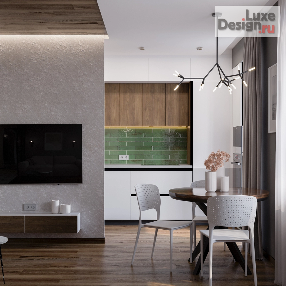 Дизайн интерьера двухкомнатной квартиры "Двухкомнатная квартира в ЖК Метроград" (фото 1)