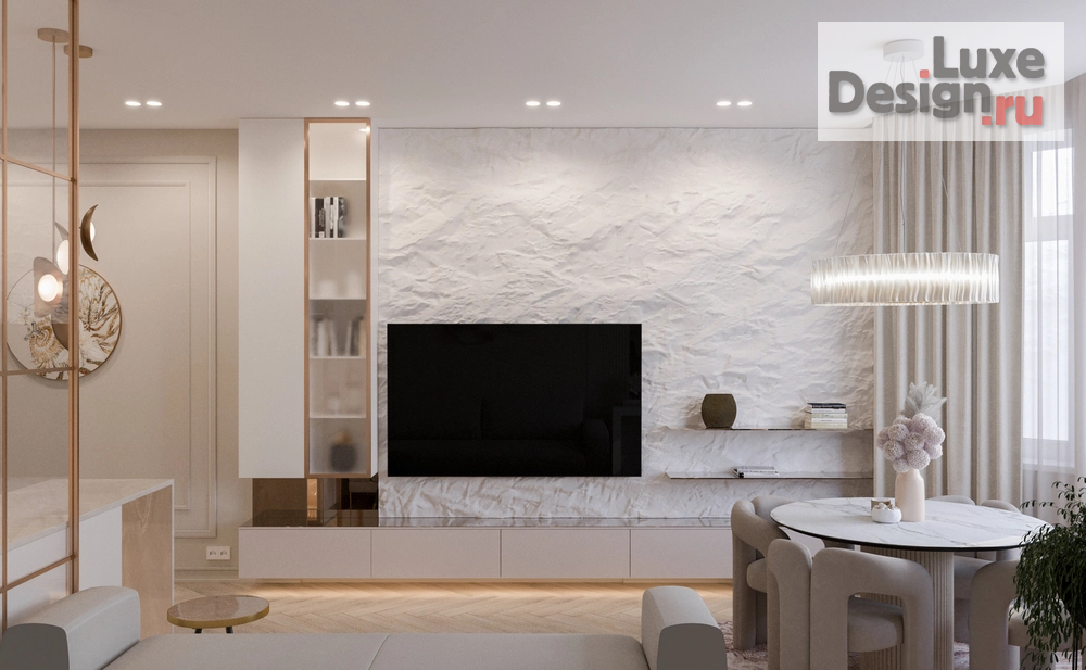 Дизайн интерьера трехкомнатной квартиры "Трёхкомнатная квартира в ЖК Булычёв" (фото 1)