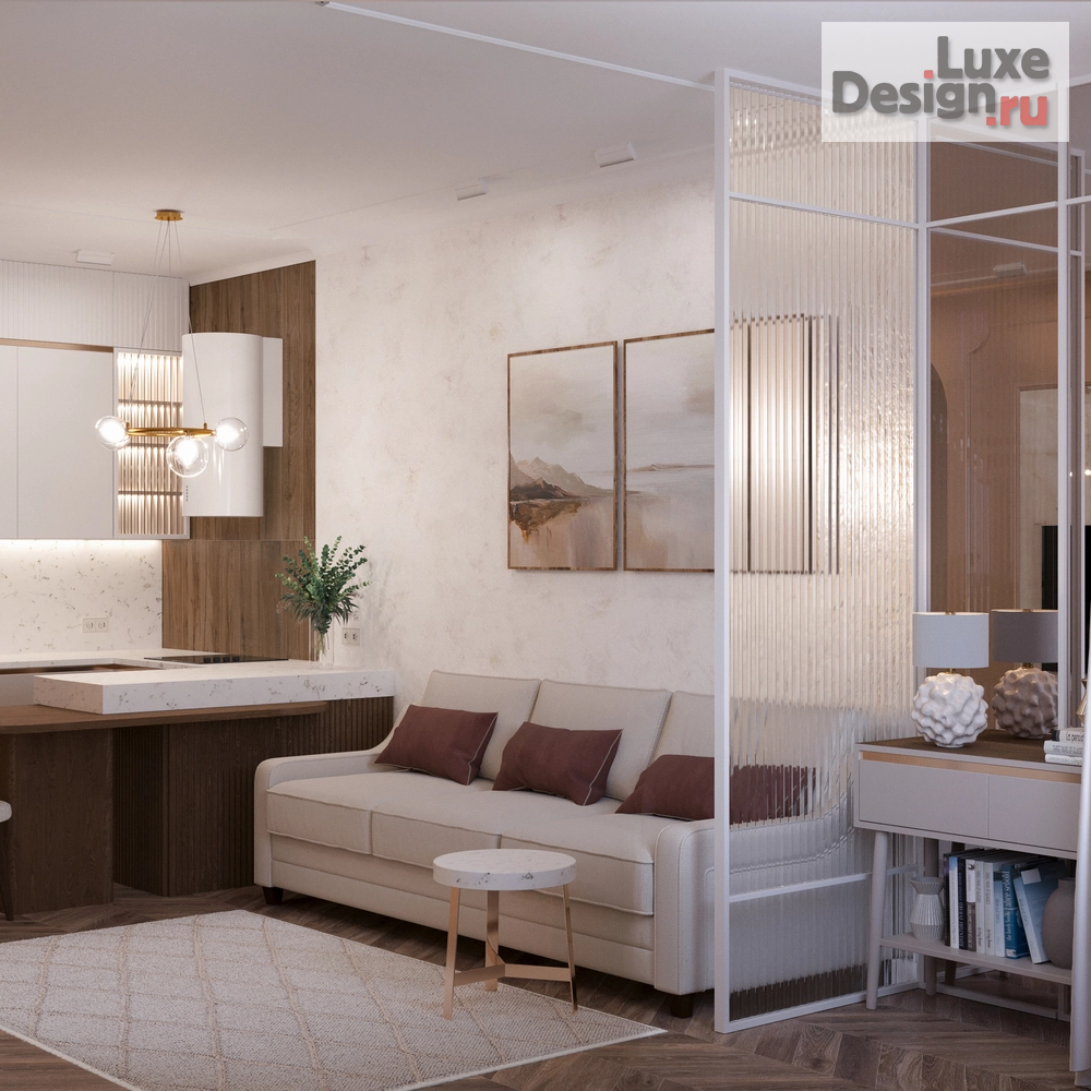 Дизайн интерьера двухкомнатной квартиры "Проект двухкомнатной квартиры в ЖК Булычёв" (фото 4)