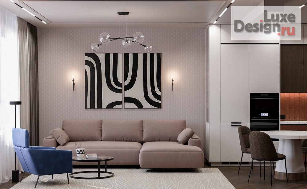 Дизайн интерьера трехкомнатной квартиры "Трёхкомнатная квартира в современном стиле" (фото 3)