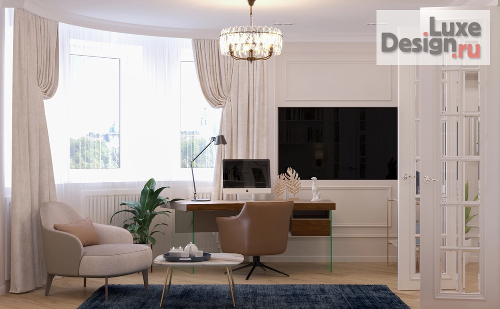 Дизайн интерьера трехкомнатной квартиры "Трёхкомнатная квартира в классическом стиле" (фото 2)