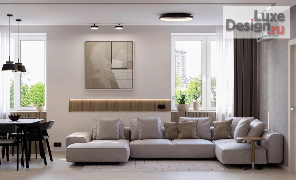 Дизайн интерьера трехкомнатной квартиры "Трёхкомнатная квартира в современном стиле " (фото 1)