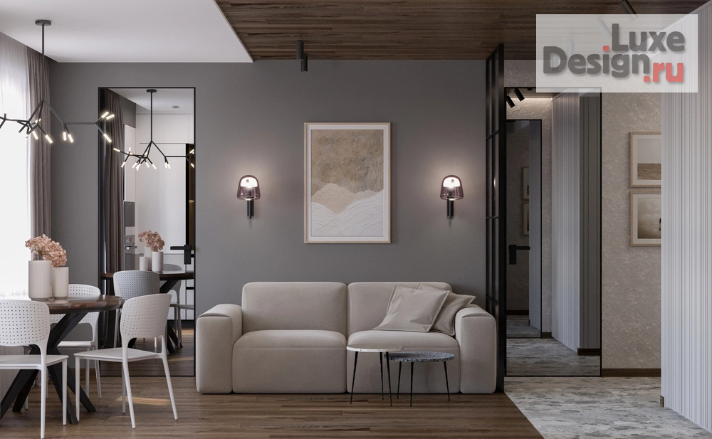 Дизайн интерьера двухкомнатной квартиры "Двухкомнатная квартира в ЖК Метроград" (фото 3)