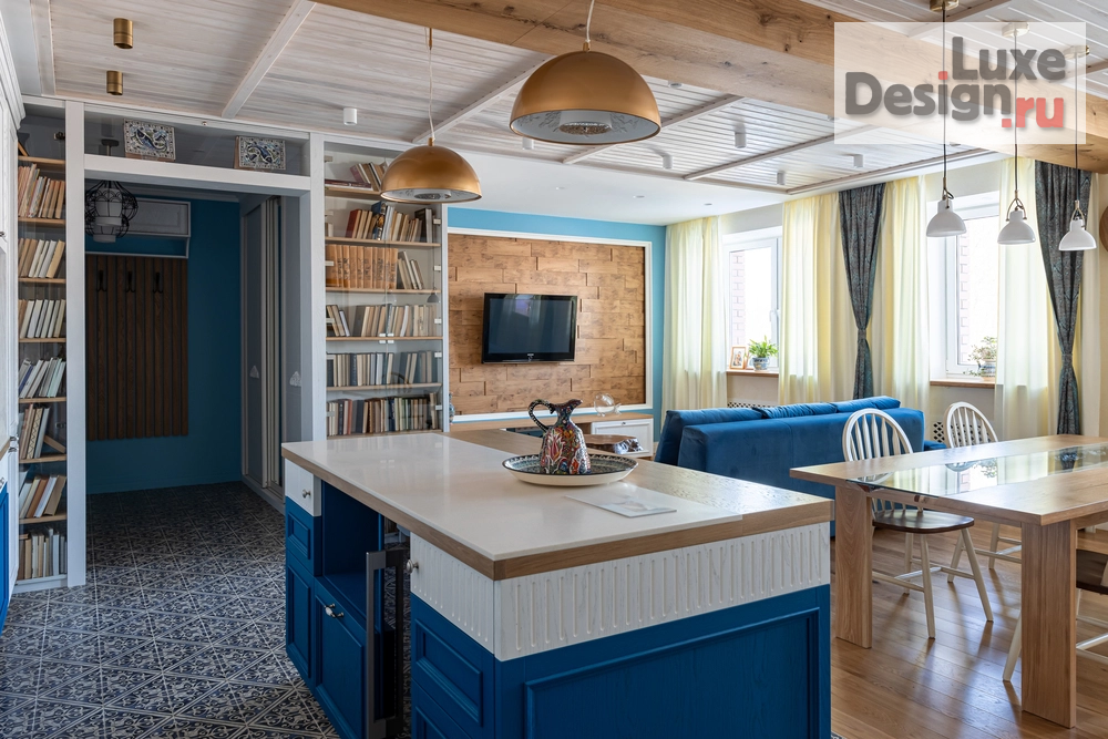 Дизайн интерьера трехкомнатной квартиры "квартира в средиземноморском стиле" (фото 1)