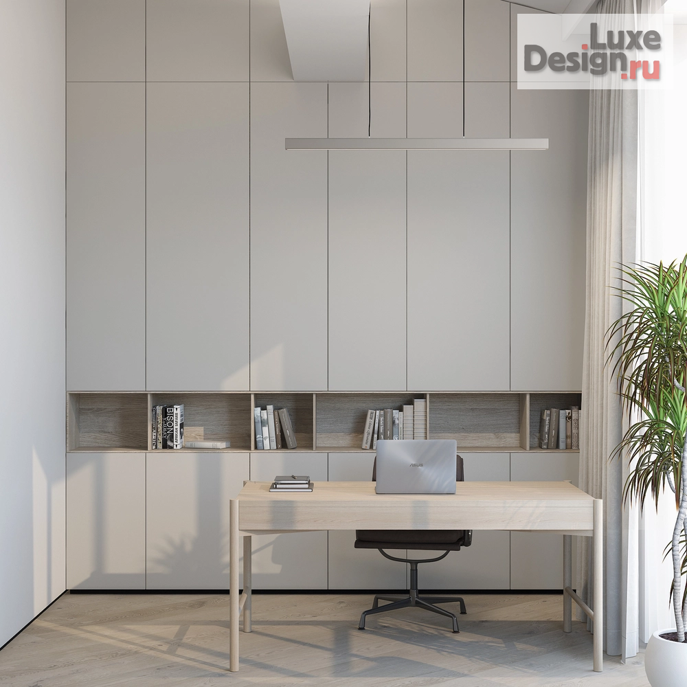 Дизайн интерьера трехкомнатной квартиры "Интерьер трёхкомнатной квартиры в строгом минимализме " (фото 6)