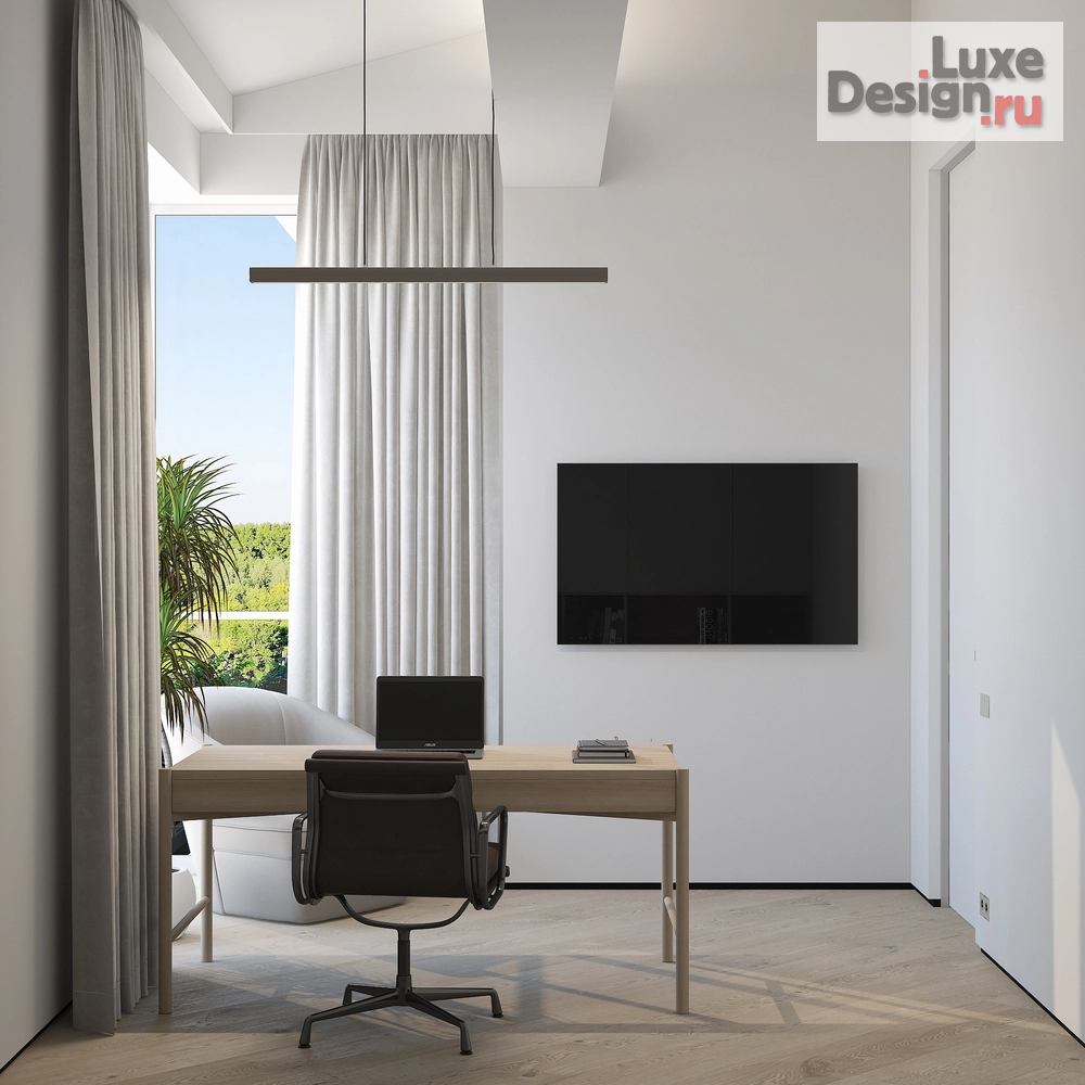 Дизайн интерьера трехкомнатной квартиры "Интерьер трёхкомнатной квартиры в строгом минимализме " (фото 7)