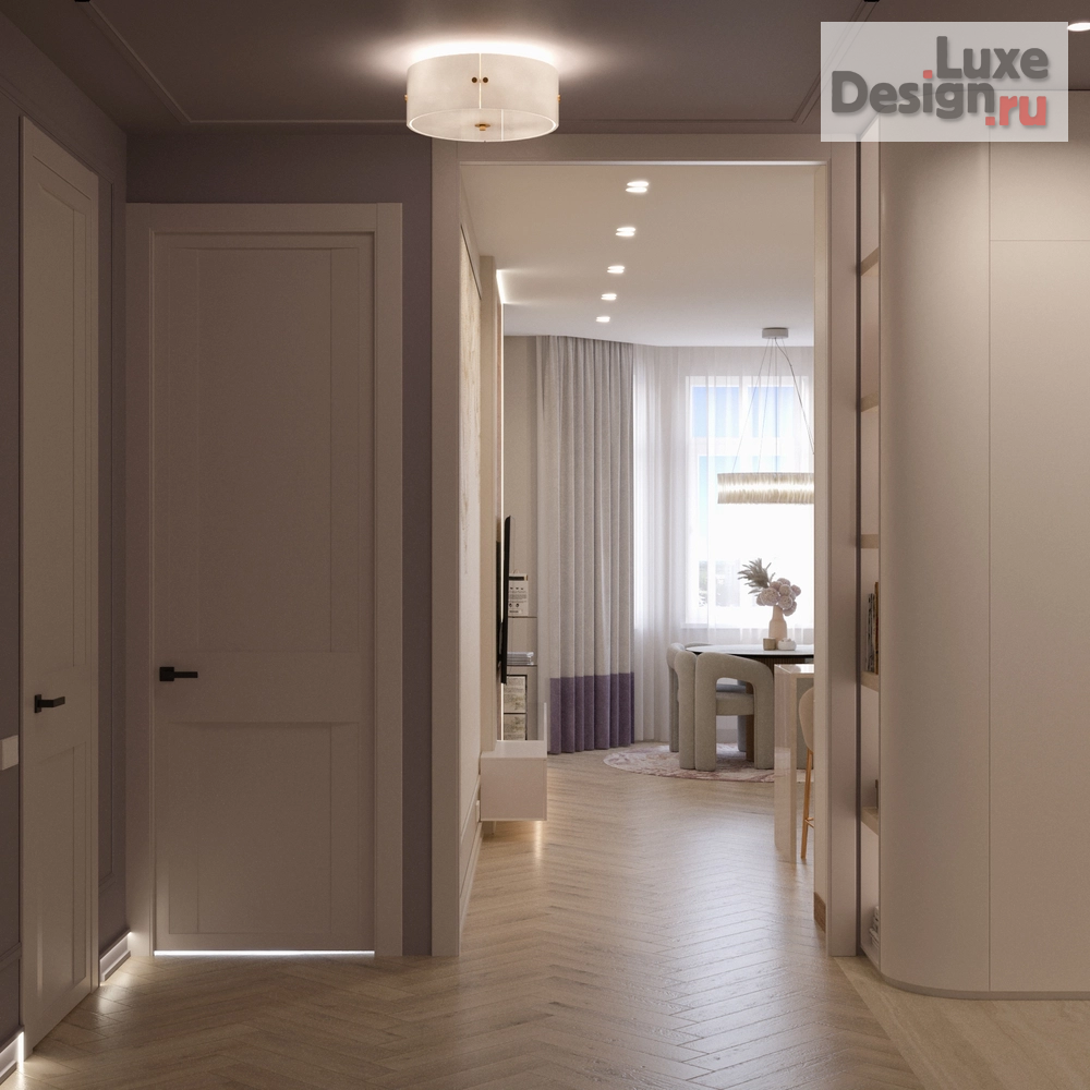 Дизайн интерьера трехкомнатной квартиры "Трёхкомнатная квартира в ЖК Булычёв" (фото 6)