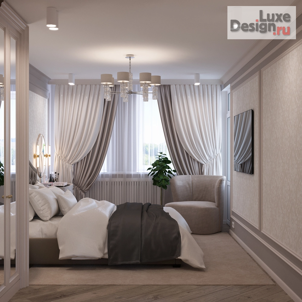 Дизайн интерьера трехкомнатной квартиры "Трёхкомнатная квартира в классическом стиле" (фото 9)