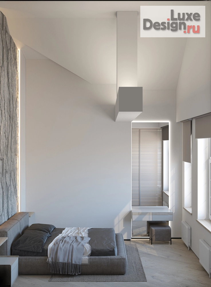 Дизайн интерьера трехкомнатной квартиры "Интерьер трёхкомнатной квартиры в строгом минимализме " (фото 10)