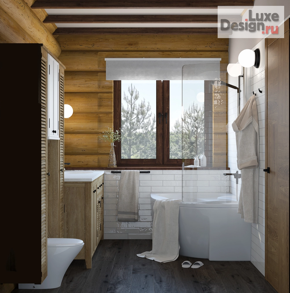 Дизайн интерьера загородного дома "Загородный дом из рубленного бревна" (фото 6)