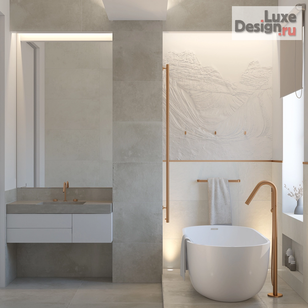 Дизайн интерьера трехкомнатной квартиры "Интерьер трёхкомнатной квартиры в строгом минимализме " (фото 15)