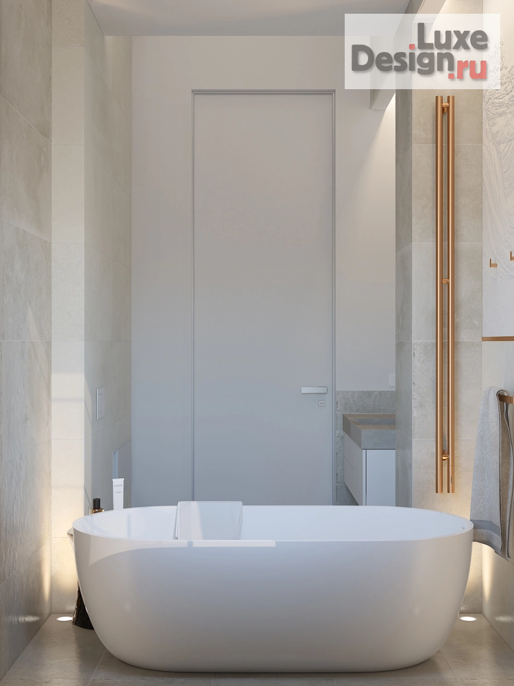 Дизайн интерьера трехкомнатной квартиры "Интерьер трёхкомнатной квартиры в строгом минимализме " (фото 17)