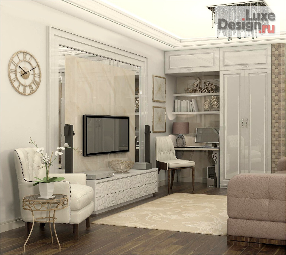 Дизайн интерьера квартиры студии "ДИЗАЙН-ПРОЕКТ ТРЕХКОМНАТНОЙ КВАРТИРЫ СТУДИИ" (фото 2)