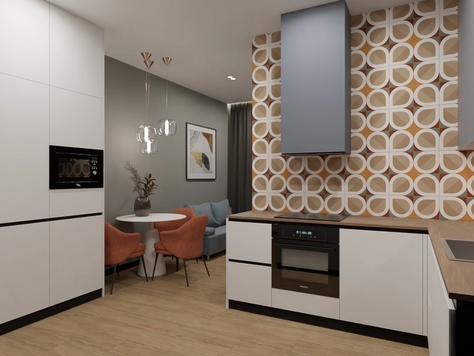 Дизайн интерьера в Кирове "Студия в СПб, ставшая евродвушкой"