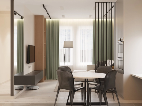 Дизайн интерьера трехкомнатной квартиры в Кирове "Проект квартиры, площадью 88 кв. м для семьи с двумя сыновьями."